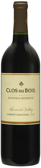 Image of Bottle of 2010, Clos du Bois, Sonoma Reserve, Alexander Valley